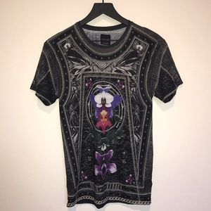 Edgy Floral Printed T Shirt